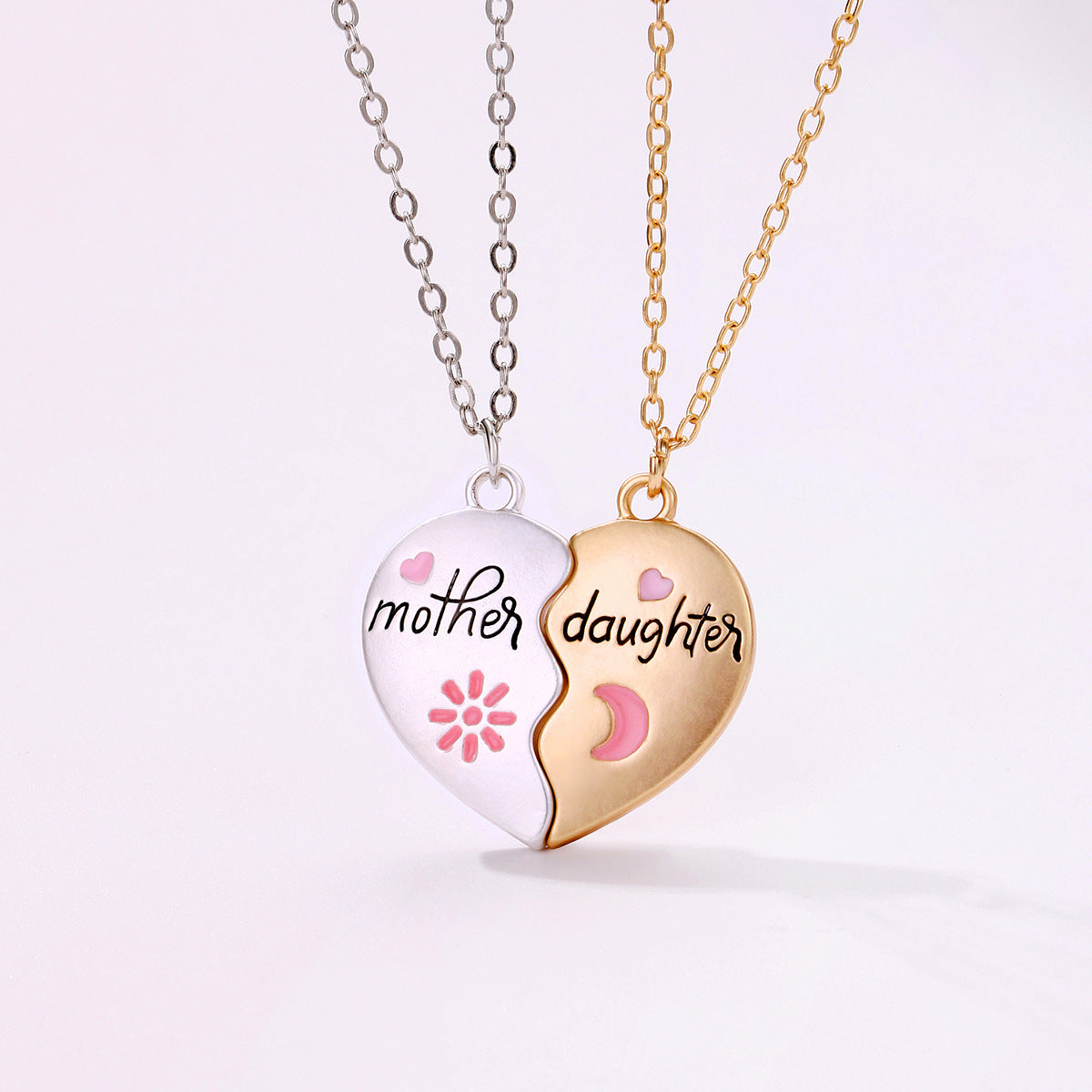 Mother Daughter Bond Necklace Set