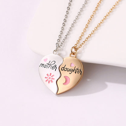 Mother Daughter Bond Necklace Set