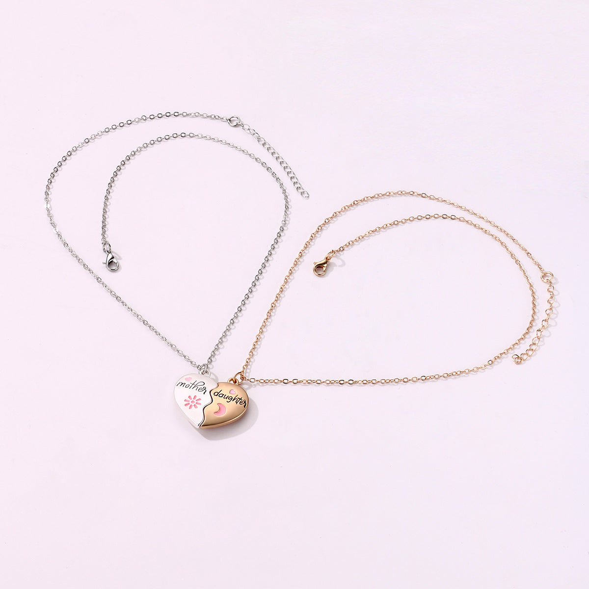 Mother Daughter Bond Necklace Set